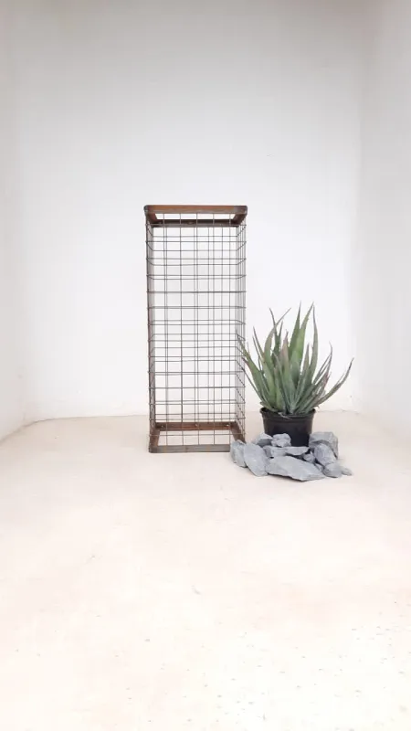 Wire Mesh Rock Planter Large H 750mm W 300mm   (excl rocks and plant)