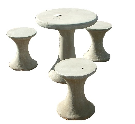 Kiddies Mushroom Set - 4 Piece - Table H670mm x W600mm - 210kg
