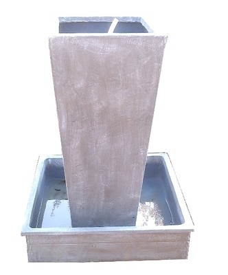 Square Slim Pot Lid Fountain Medium - H720mm (Excluding Pump)