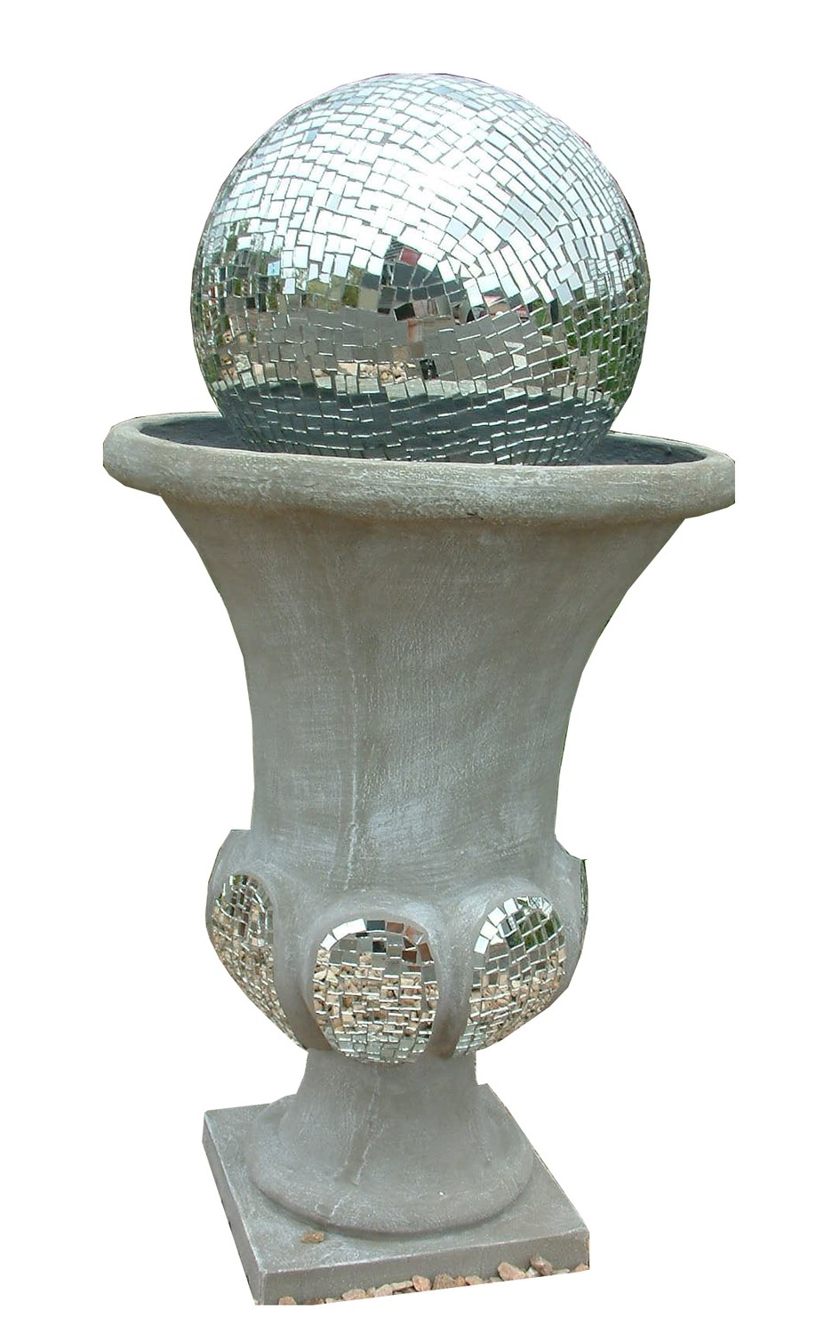 Joshua Urn Ball Fountain Large Mirror Mosaic (Excluding Pump)