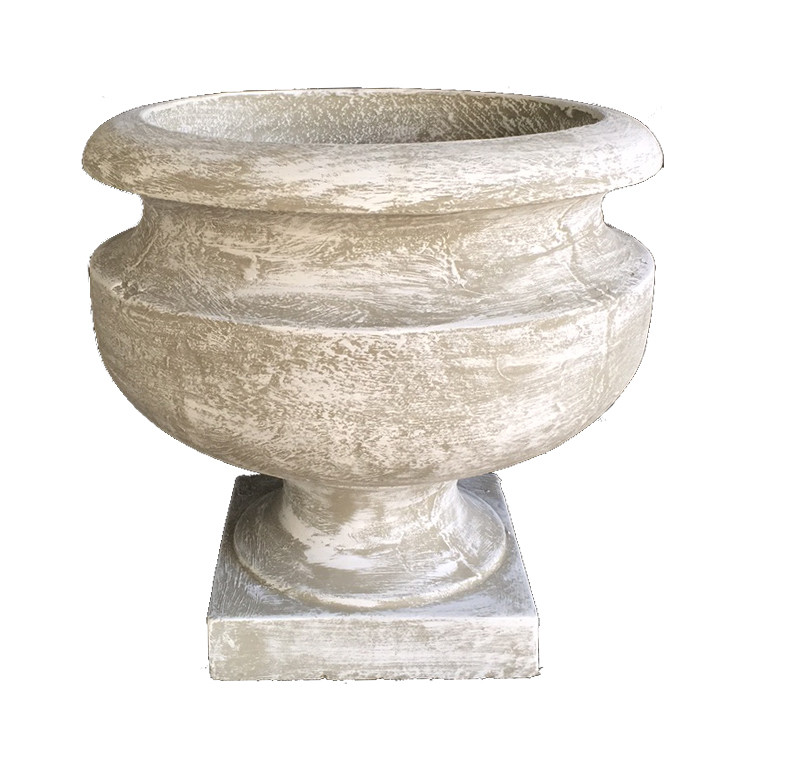 Erika Pot Whitewash Finish - H410mm x W420mm - 20kg