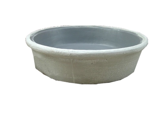Round Plain Fountain Bowl Whitewash Finish - H202mm x W800mm - 68kg