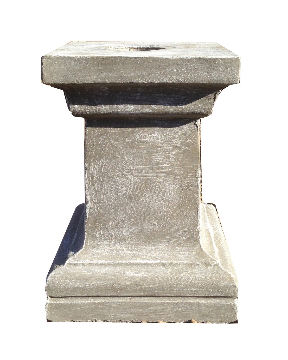 Square Pedestal XX-Large Whitewash Finish - H570mm x W Top500mm x W Foot380mm - 62kg