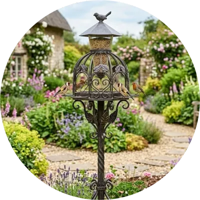 Wrought Iron Bird Feeders &amp; Bird Cages