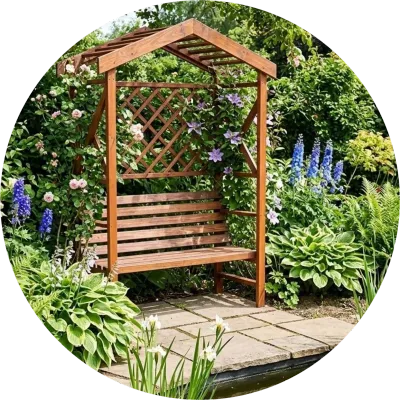 Wooden Arbour Benches