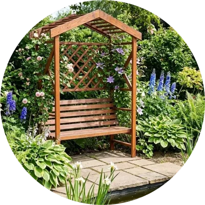 Wooden Arbour Benches