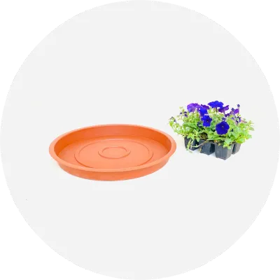 Plastic Plant Pot Saucers Terracotta