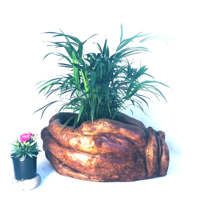 Drinking Hands Planter Honeyclay Finish - L730mm x W550mm x H170mm - 29kg