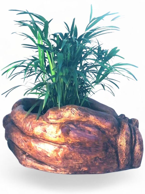 Drinking Hands Planter Honeyclay Finish - L730mm x W550mm x H170mm - 29kg
