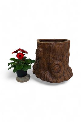 Upright Log Planter No Holes Honeyclay Finish - L580mm x W480mm x H220mm - 15kg