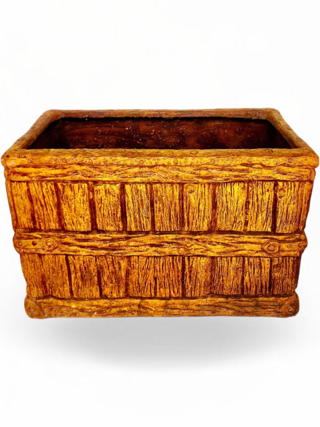 Large Crate Planter Honeyclay Finish - L850mm x W500mm x H540mm - 85kg