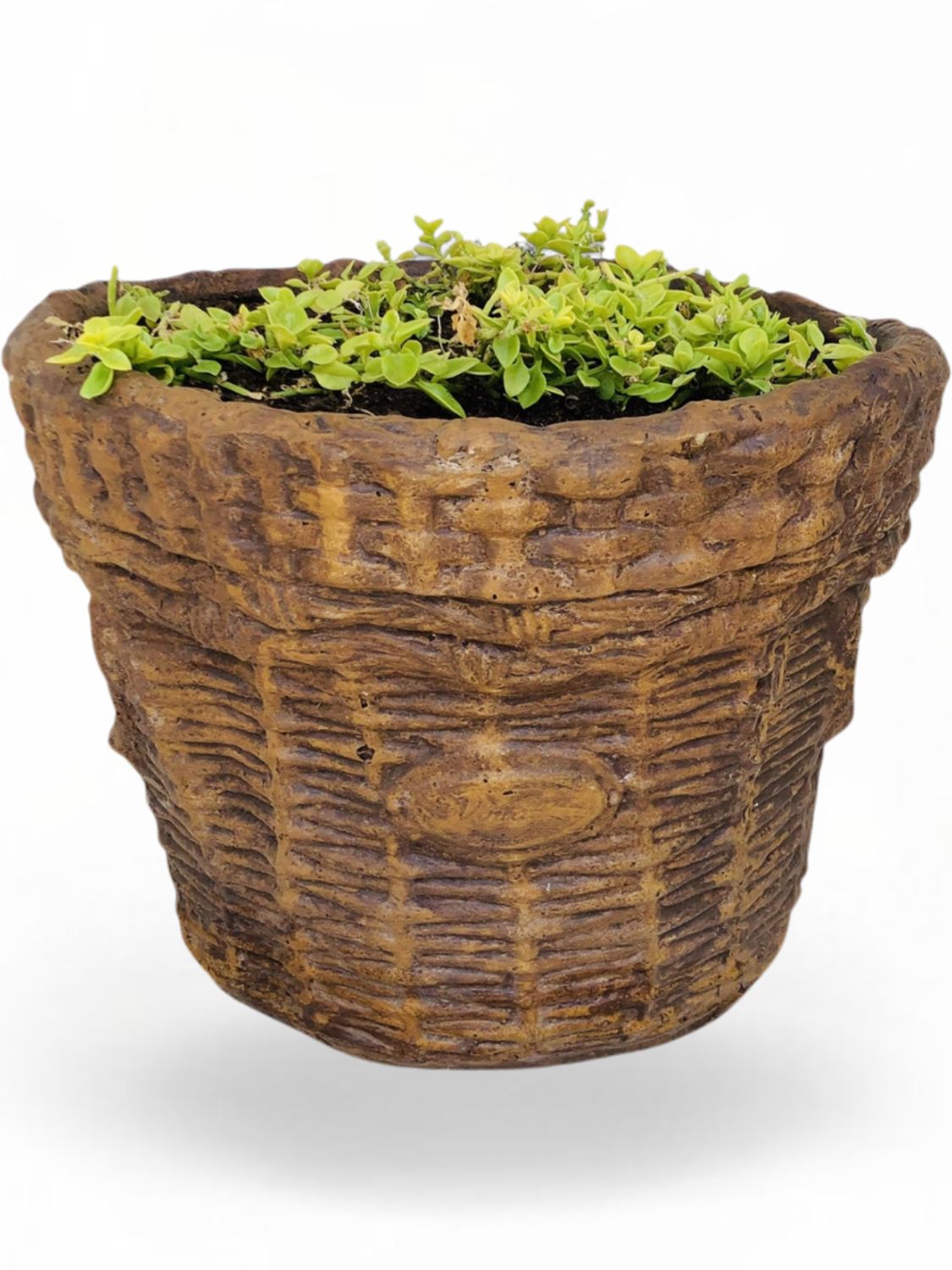 Large Woven Basket Honeyclay Finish - L700mm x W530mm x H410mm - 23kg