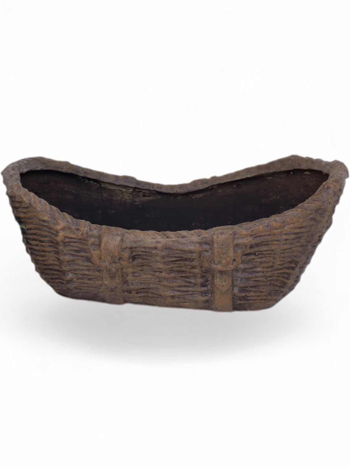 Woven Crib Planter Honeyclay Finish - L750mm x W480mm x H180mm - 19kg