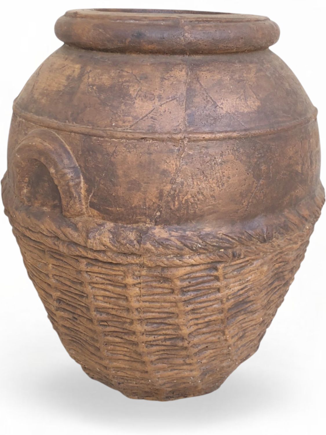 Woven Rope Planter Honeyclay Finish - L-580 H650mm x W580mm - 33kg Woven Rope Planter Honeyclay Finish - L-580 H650mm x W580mm - 33kg