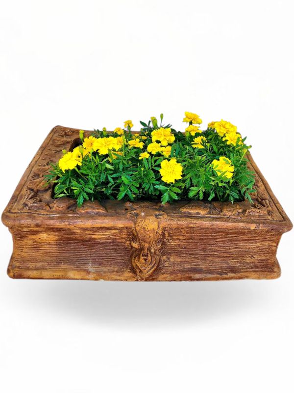 Lock Suitcase Planter Honeyclay Finish - L610mm x W570mm x H120mm - 20kg