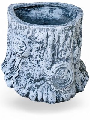 Upright Log Planter No Holes Whitewash Finish - L580mm x W480mm x H220mm - 15kg