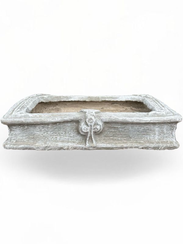 Daisy Book Planter Whitewash Finish - L510mm x H60mm x W350mm - 12kg