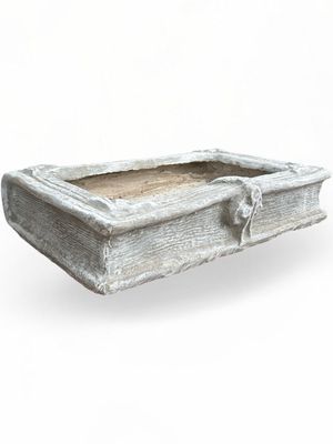 Daisy Book Planter Whitewash Finish - L510mm x H60mm x W350mm - 12kg