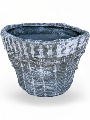 Large Woven Basket Whitewash Finish - L700mm x W530mm x H410mm - 23kg