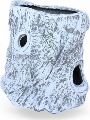 Upright Log Planter Whitewash Finish - L600mm x W480mm x H460mm - 26kg