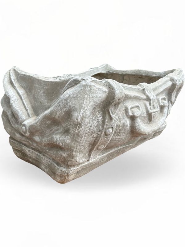 Travel Suitcase Planter Whitewash Finish - L660mm x H250mm x W530mm - 30kg
