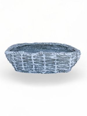 Small Woven Planter Whitewash - L550mm x W350mm x H120mm - 10kg