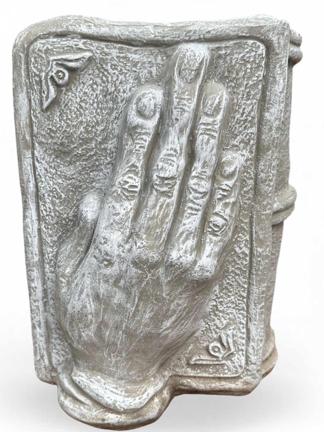 Holding Hands Book Planter Whitewash Finish - L410mm x W400mm x H470mm - 26kg