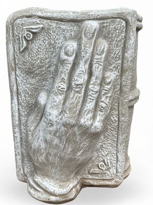 Holding Hands Book Planter Whitewash Finish - L410mm x W400mm x H470mm - 26kg