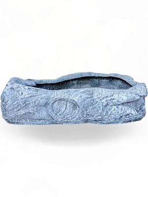 Flat Log Planter Whitewash Finish - L500mm x W370mm x H345mm - 30kg