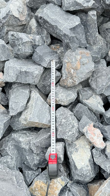 Black Dumprock Large Stone 300x600mm bag size from 100mm-300mm Stone bags 18-20kg