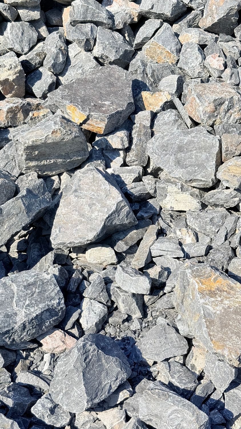BULK Black Dump Rock Large Stone 50 bags size 300x600mm Stone sizing from 100mm-300mm Bags 18-20kg per bag R40/PBag