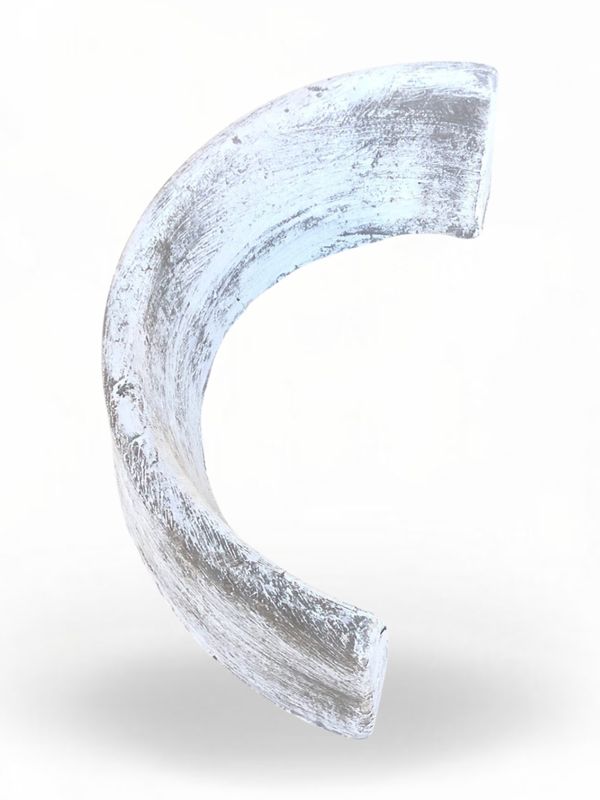 Tree Ring Small Half Whitewash Finish   W:400mm 6kg