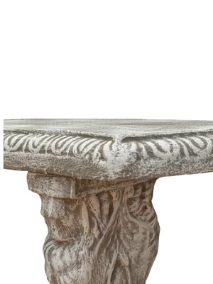 Corinth Curved Bench Whitewash Finish - 3 Piece L:1306mm W:440mm 149KG