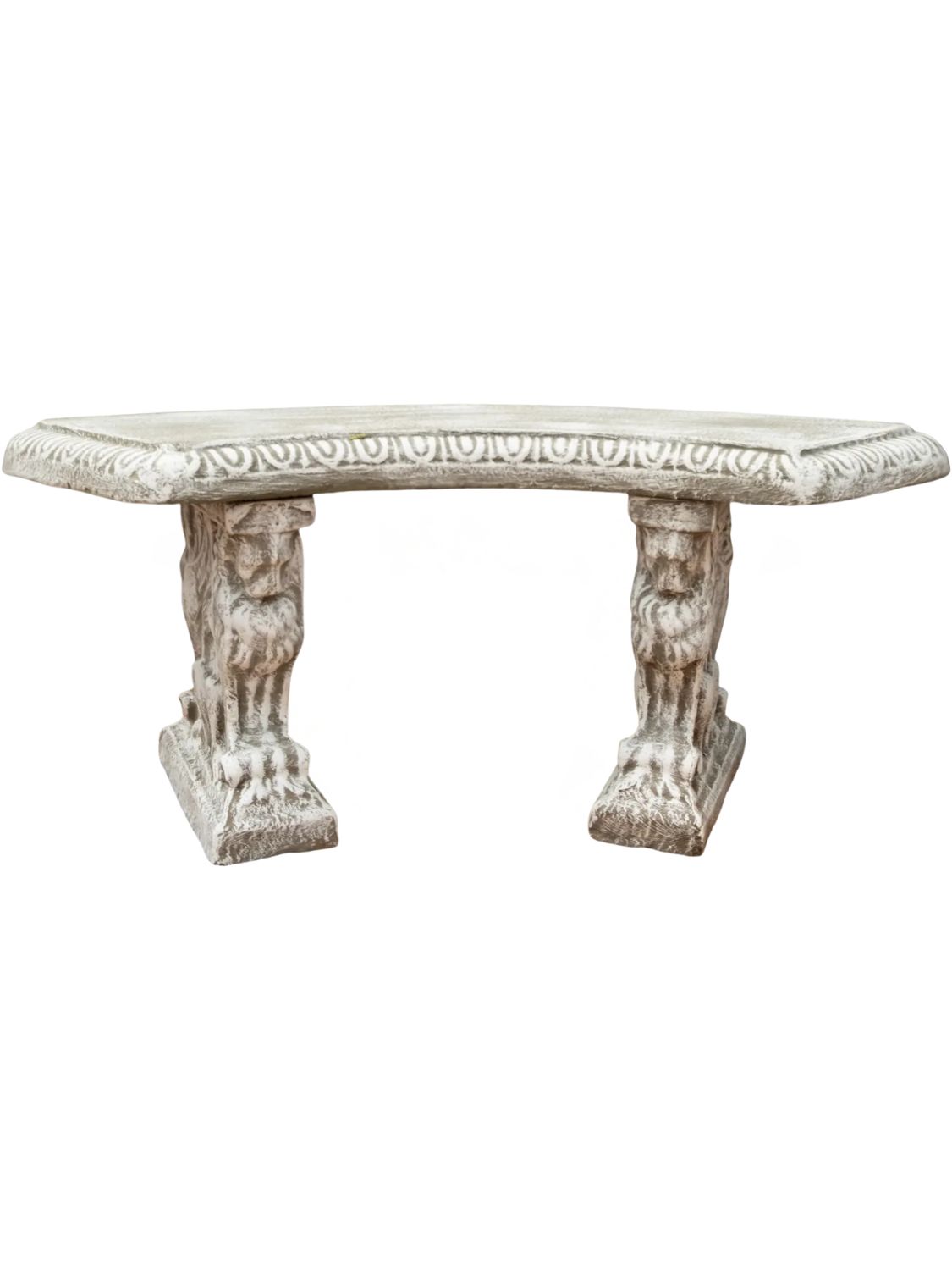 Corinth Curved Bench Whitewash Finish - 3 Piece - L1306mm x W440mm - 149KG