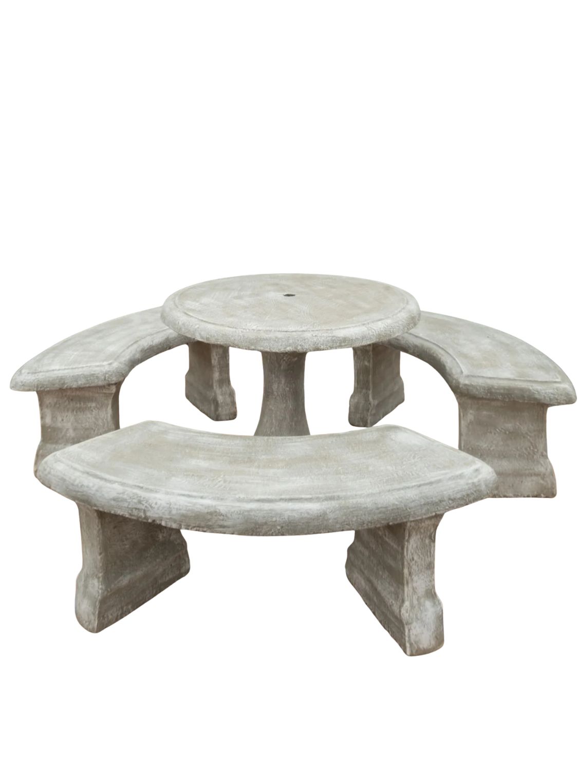 Classic Table Set Large Whitewash Finish - 11 Piece - Table W1200mm x H720mm - 676kg