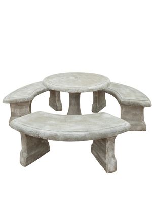 Classic Table Set Large Whitewash Finish - 11 Piece - Table W1200mm x H720mm - 676kg