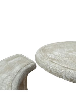 Classic Table Set Large Whitewash Finish  11 Piece - TopWidth:1200mm Table PillarHeight:720mm 676kg