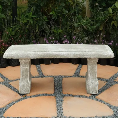 Classic Straight Bench Whitewash Finish - 3 Piece - L:1300mm W:430mm 151kg