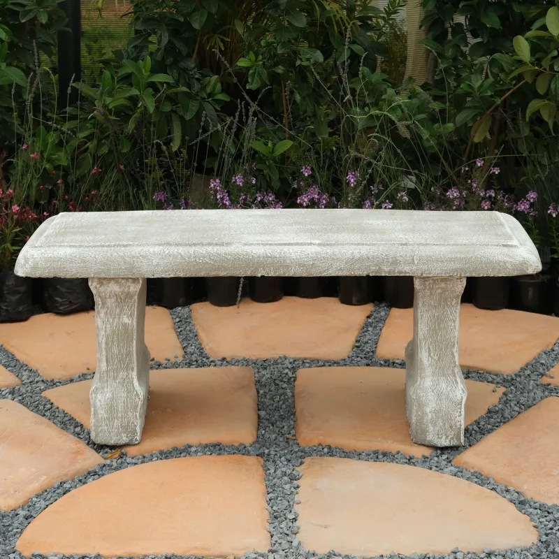 Classic Straight Bench Whitewash Finish - 3 Piece - L:1300mm W:430mm 151kg