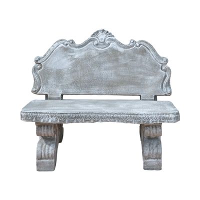 Tuscan Bench Whitewash Finish - 4 Piece - L1200mm x H600mm x W460mm - 324kg