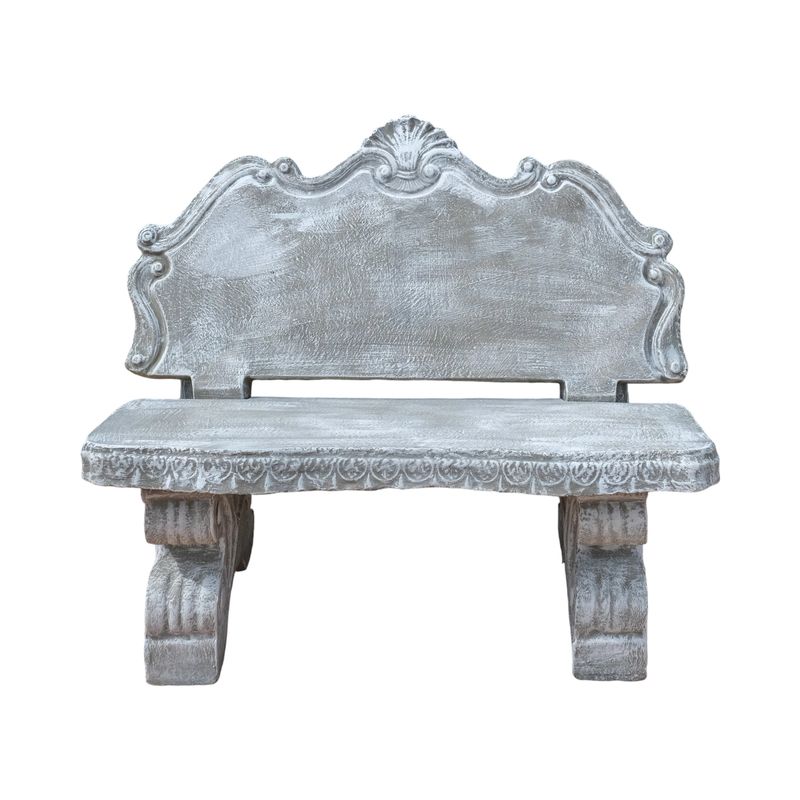 Tuscan Bench Whitewash Finish - 4 Piece - L1200mm x H600mm x W460mm - 324kg