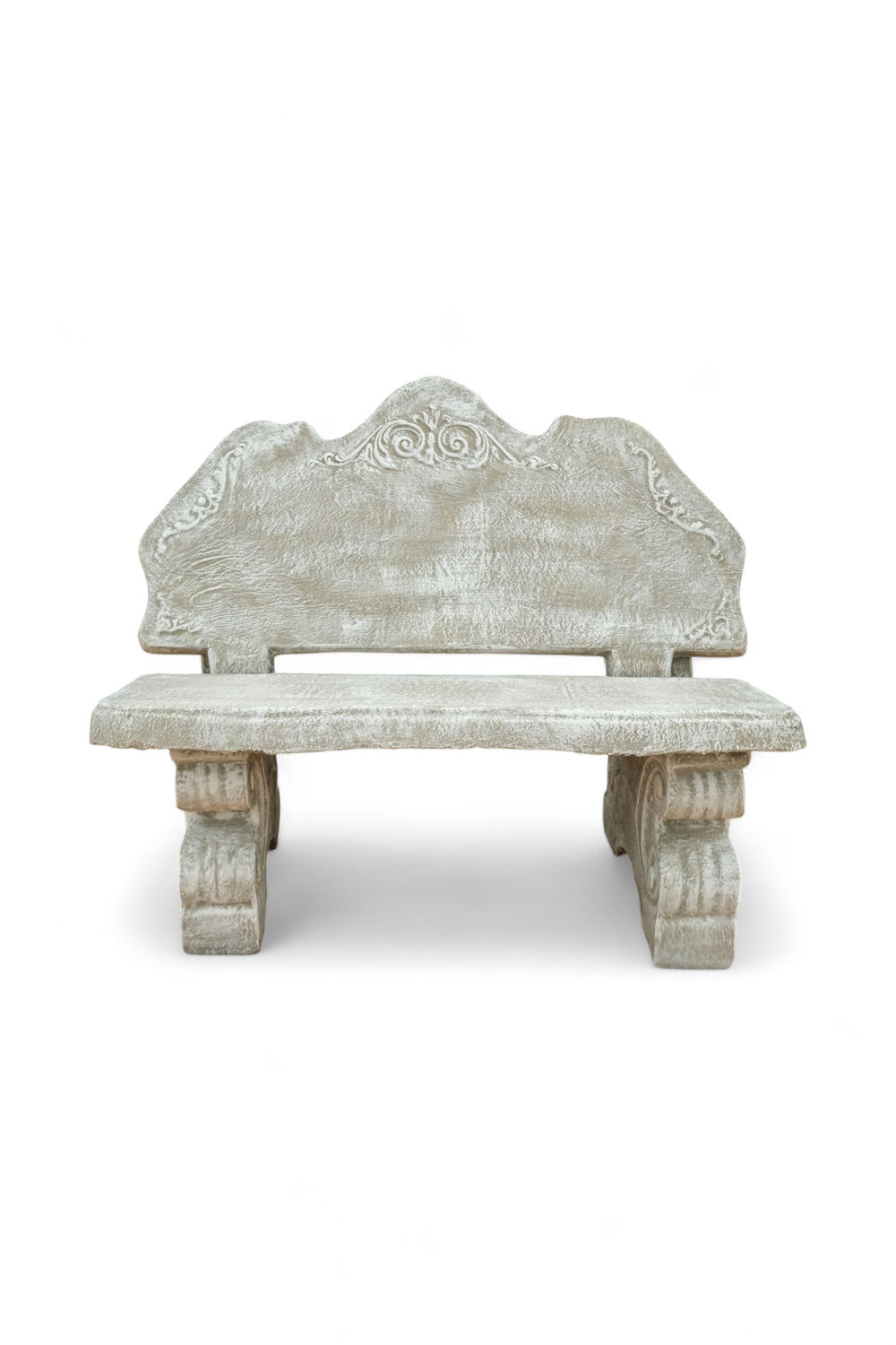 Lace Garden Bench Whitewash Finish- 4 Piece - L1200mm x W460mm x H600mm - 324kg
