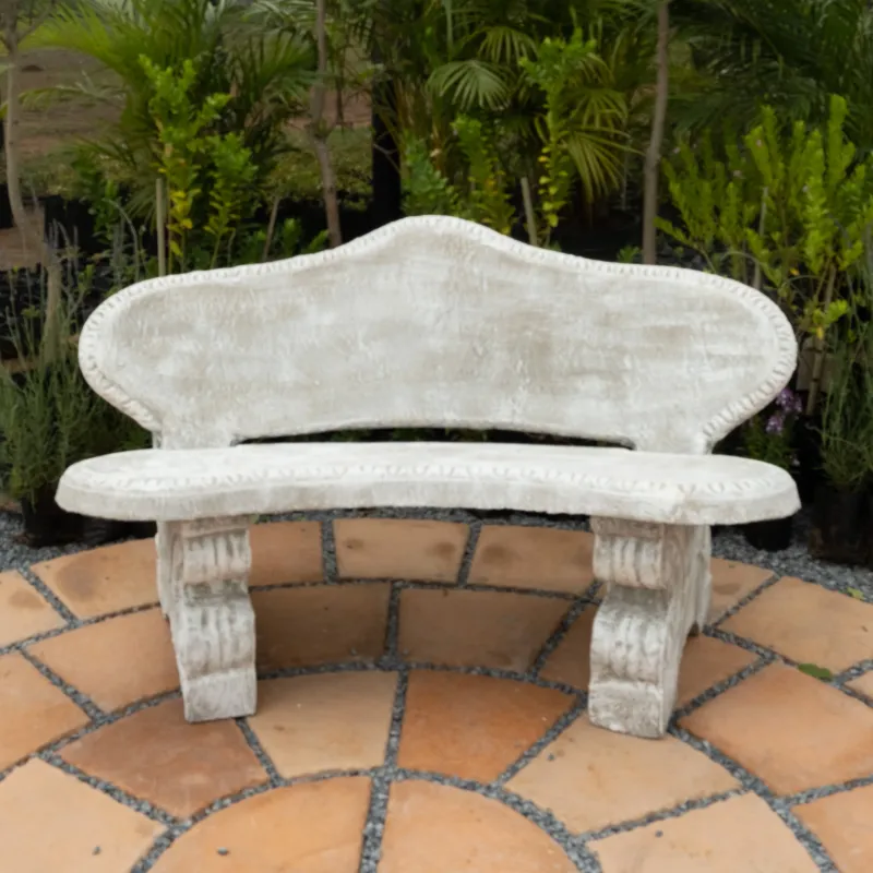 Rosetta Bench Whitewash Finish 4 Piece - L:1600mm W:440mm 354kg