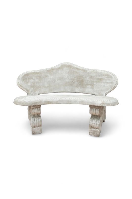 Rosetta Bench Whitewash Finish - 4 Piece - L1600mm x W440mm - 354kg