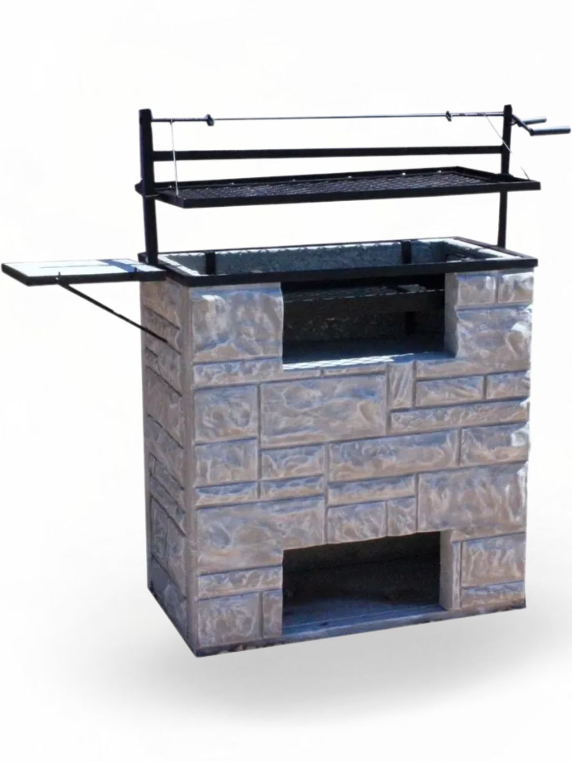 Braai Whitewash Finish - H:906mm W:480mm  L:903mm 382kg