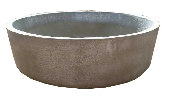 Round Fish Pond Whitewash Finish -  Depth 210mm W900mm - 60kg