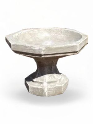 Plain Birdbath Mini Whitewash Finish H:280mm x W:400mm 22kg