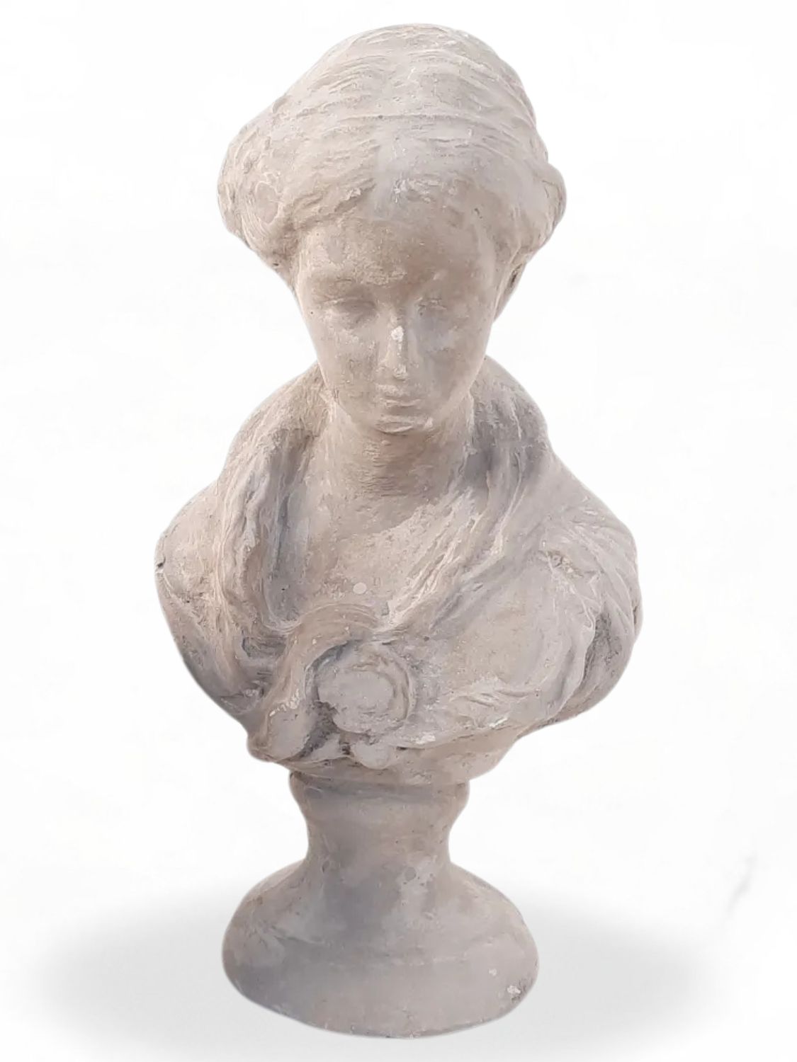 Cassandra Bust Cement Finish - H365mm x W200mm