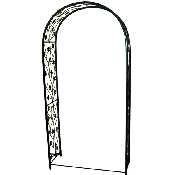 Black Steel Garden Arch With Grape Leafs - H2m x W1m