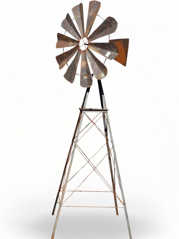 Raw Steel Windmill Large  "Natural Rust" Height:180cm
